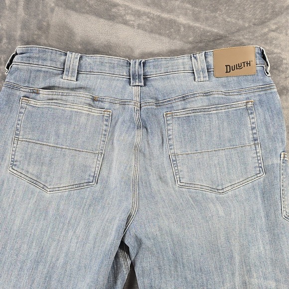 Duluth Ballroom Double Flex Jeans Mens 40x30 Blue Relaxed Fit Stretch Workwear - Picture 2 of 12